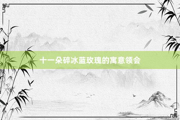 十一朵碎冰蓝玫瑰的寓意领会